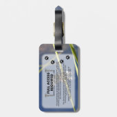 Green Paws Service Dog Photo-id Bagagelabel (Achterkant verticaal)