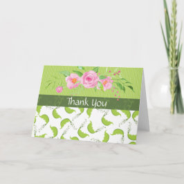 Green Pea: "Baby shower bedankt" Bedankkaart
