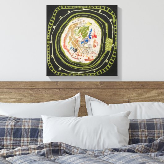 Green Peace 1 Canvas met omhulde afdruk (Insitu (Slaapkamer))