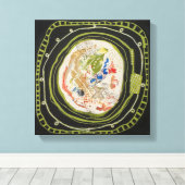 Green Peace 1 Canvas met omhulde afdruk (Insitu (Houten vloer))