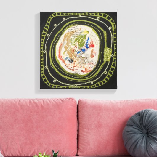 Green Peace 1 Canvas met omhulde afdruk (Insitu (Woonkamer))