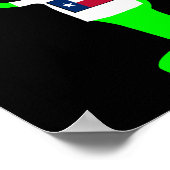 Green Peace Sign Alien Texas Fan Poster (Hoek)