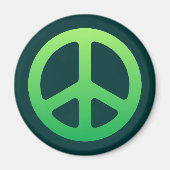 Green Peace Sign Magneet (Voorkant)