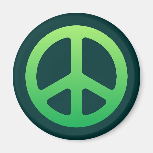 Green Peace Sign Magneet (Voorkant)