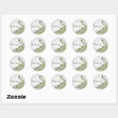 Green Peacock bedankt Ronde Sticker (Vel)