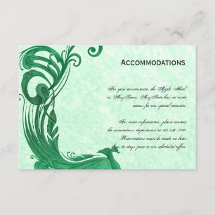Green  Peacock-combinatiekaart Informatiekaartje