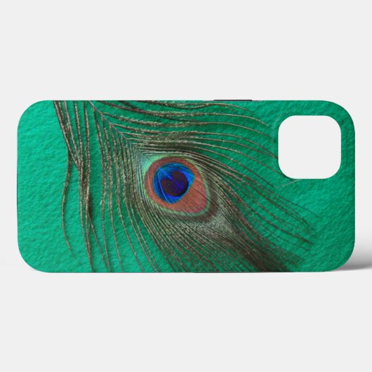 Green Peacock Feather Case-Mate iPhone Case (Achterkant (horizontaal))