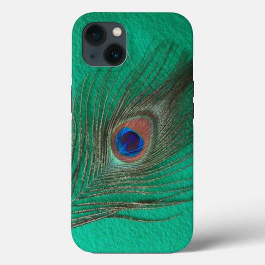 Green Peacock Feather Case-Mate iPhone Case (Achterkant)