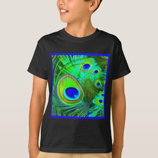 Green Peacock Feather Eyes Gifts T-shirt (Voorkant)