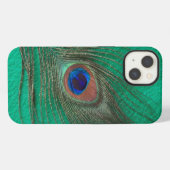 Green Peacock Feather iPhone Hoesje (Achterkant horizontaal)