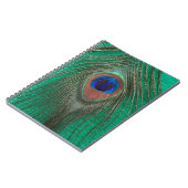 Green Peacock Feather-laptop Notitieboek (Linkerzijde)