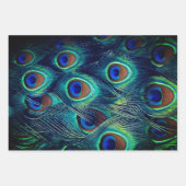 Green Peacock Feathers Collectie Inpakpapier Vel (Voorkant)