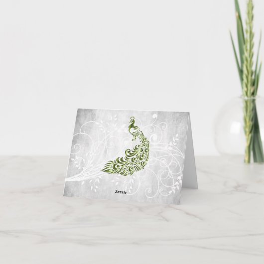 Green Peacock - Hartelijk dank Kaart (Achterkant)