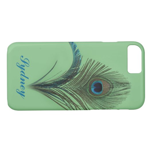 Green Peacock iPhone 7 Hoesje (Achterkant (Horizontaal))