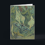 Green Peacock (keizer) Moth door Vincent van Gogh Kaart<br><div class="desc">Great Peacock Moth of Emperor Moth door Vincent van Gogh is een kunstschilderij van de impressionistische natuur. Een gigantische keizer Moth vliegt onder de bloemen en planten in een tuin. Van Gogh gebruikte vlinders in zijn werk als symbool van hoop. De Doodse Hoofdmot is nachtelijk en wordt zelden gezien. Achter...</div>