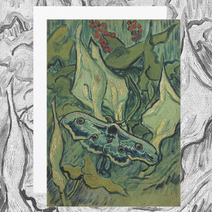 Green Peacock (keizer) Moth door Vincent van Gogh Kaart