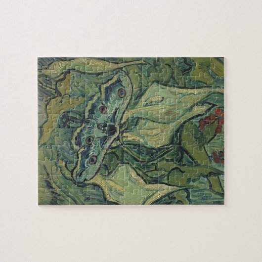 Green Peacock (keizer) Moth door Vincent van Gogh Legpuzzel (Horizontaal)