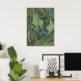 Green Peacock (keizer) Moth door Vincent van Gogh Poster
