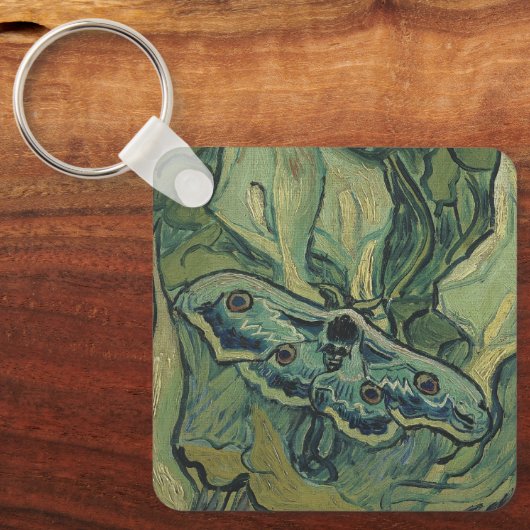 Green Peacock (keizer) Moth door Vincent van Gogh Sleutelhanger (Voorkant)