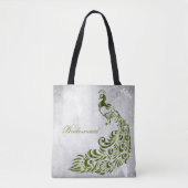 Green Peacock Leaf Vine Bridesmaid Tas (Voorkant)