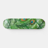 Green Peacock Pattern Persoonlijk Skateboard (Horizontaal)