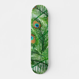 Green Peacock Pattern Persoonlijk Skateboard