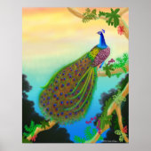 Green Peacock Poster (Voorkant)