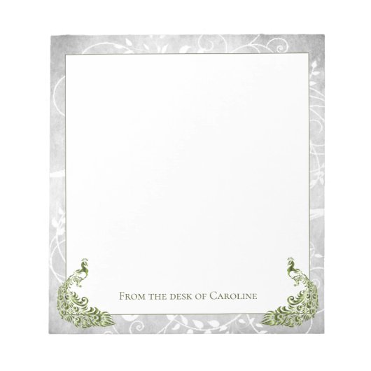 Green Peacocks Notitieblok (Voorkant)