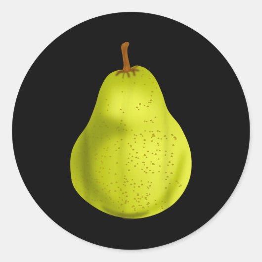 Green Pear Funny Fruit Costume Ronde Sticker (Voorkant)