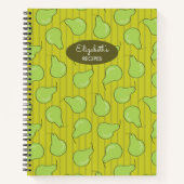 Green Pear Illustratie Patroon Recept Boek (Voorkant)