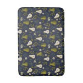 Green Pear Watercolor Pattern on Dark Blue  Badmat (Voorkant Verticaal)