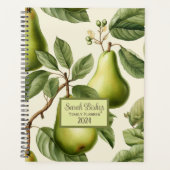 Green Pears Custom Jaarlijkse Planner Hardcover (Voorkant)