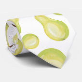 Green Pears Fruits Pattern Food Vegan Stropdas (Opgerold)