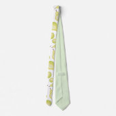 Green Pears Fruits Pattern Food Vegan Stropdas (Achterkant)