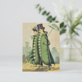 Green Peas Couple on Stroll Briefkaart (Staand voorkant)