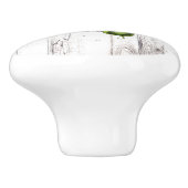 Green Peas Pea White Wood Rustic Farmhouse Kitchen Keramische Knop (Zijkant)