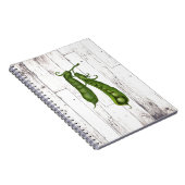Green Peas Pea White Wood Rustic Farmhouse Kitchen Notitieboek (Rechterzijde)