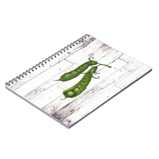Green Peas Pea White Wood Rustic Farmhouse Kitchen Notitieboek (Linkerzijde)