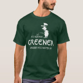 Green Peeing Leprechaun Funny St. Patrick's Day T-shirt (Voorkant)