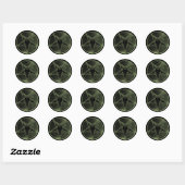 Green Pentagram Ronde Sticker (Vel)