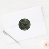 Green Pentagram Ronde Sticker (Envelop)