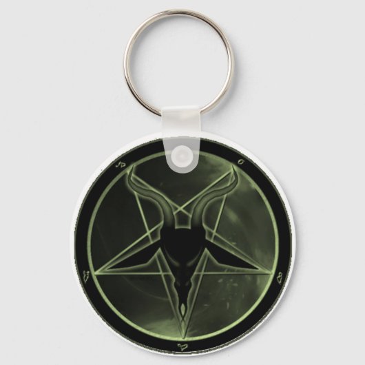 Green Pentagram Sleutelhanger (Voorkant)