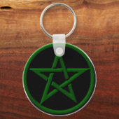 Green Pentagram-Sleutelhanger Sleutelhanger (Voorkant)