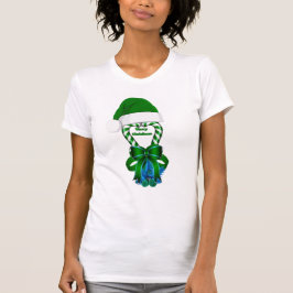 Green Pepermint Christmas Holiday Candy Cane T-shirt