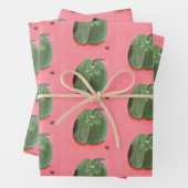 Green Pepper Inpakpapier Vel (In situ)