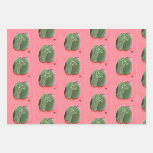 Green Pepper Inpakpapier Vel (Voorkant)
