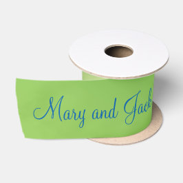 Green Pepper Monogram Wedding Satijnen Lint
