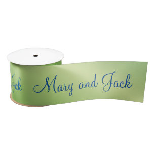 Green Pepper Monogram Wedding Satijnen Lint