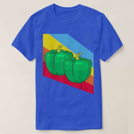 Green Pepper Paprika Vegetables Vegan Vegetarian T T-shirt (Design voorkant)