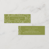 Green Pepper Simply Floral Mini Visitekaartje (Voorkant / Achterkant)
